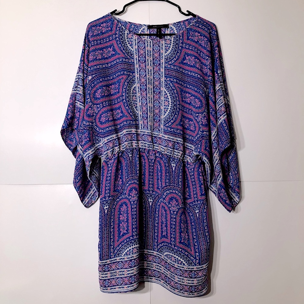 BCBG Long Sleeve Purple Kimono Short Dress size S